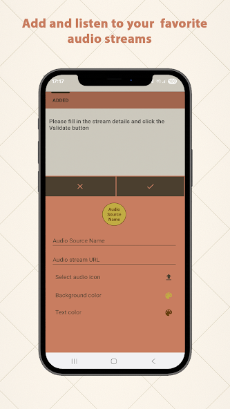 Ajouter un flux audio dans l'application